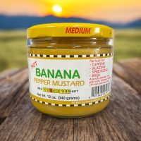 hot banana pep mustard display pic