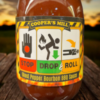 ghost pepper bourbon bbq display pic